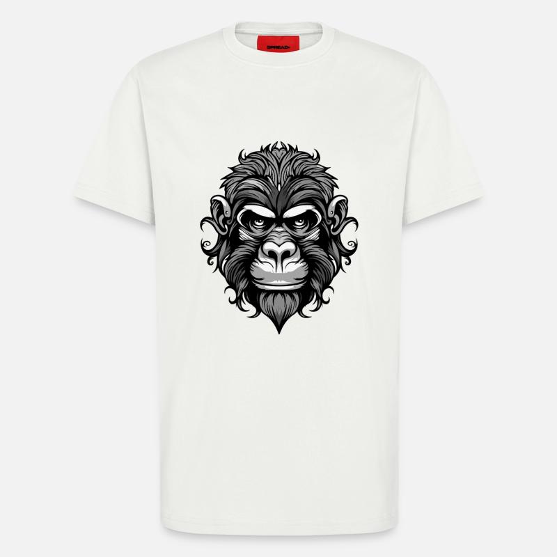 Affe Kopf - T-Shirt - made by SPREAD - OFF WHITE