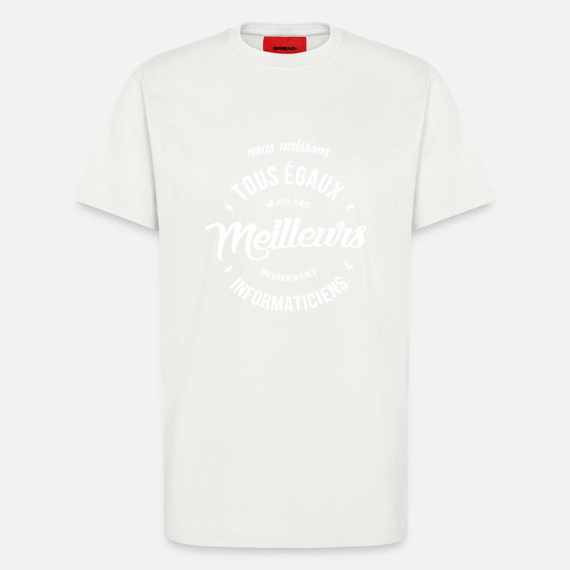Les meilleurs deviennent Informaticiens - T-shirt bio décontracté fabriqué en UE - OFF WHITE