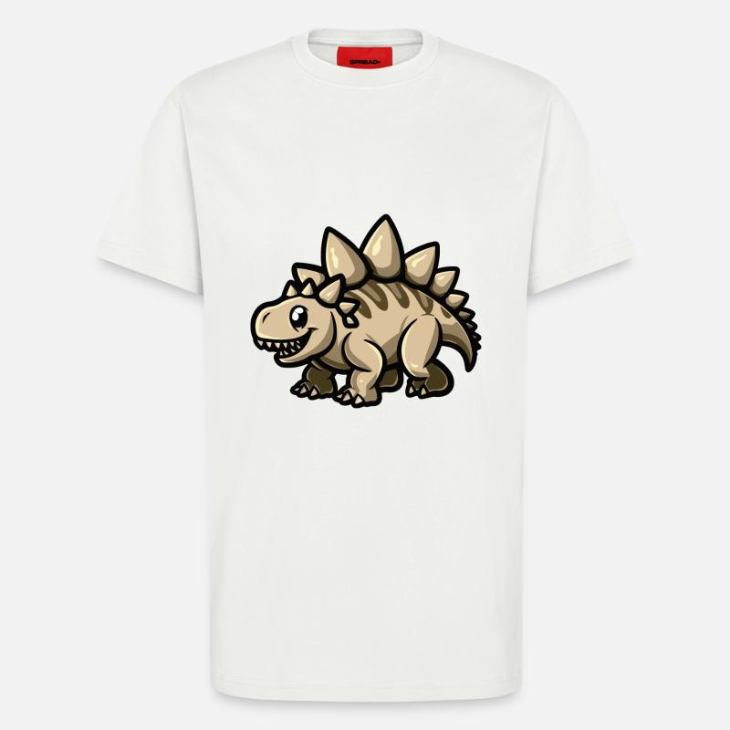 Dinosaurier stegosaurus Comic - T-Shirt - made by SPREAD - OFF WHITE