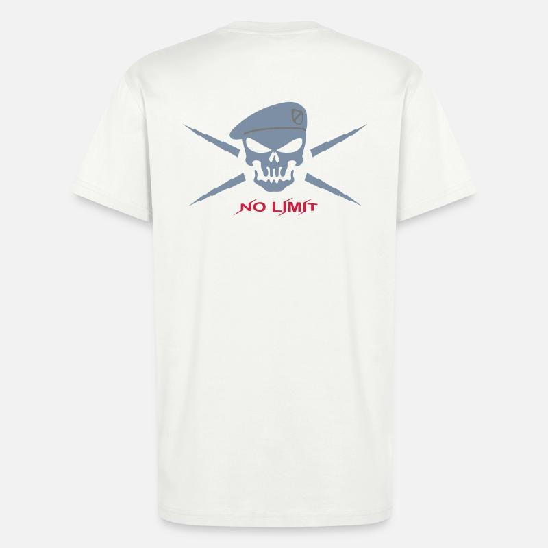Tete de mort beret 2 - T-shirt bio décontracté fabriqué en UE - OFF WHITE