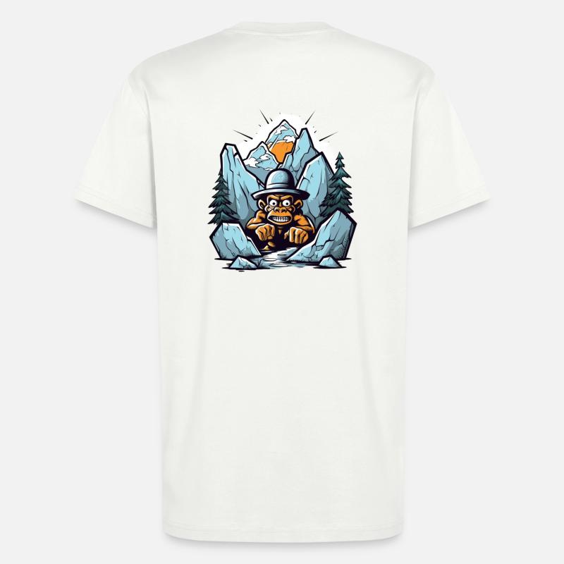 Abstract mountain gorilla with hat - T-Shirt - made by SPREAD - OFF WHITE