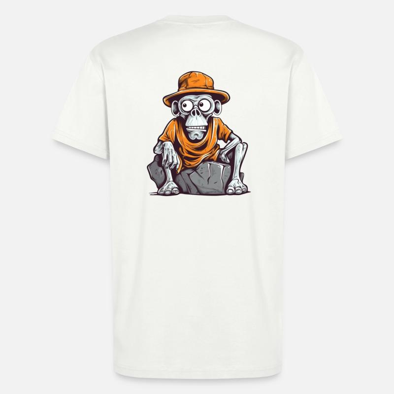 Skull Affe mit Hut und T-Shirt - T-Shirt - made by SPREAD - OFF WHITE