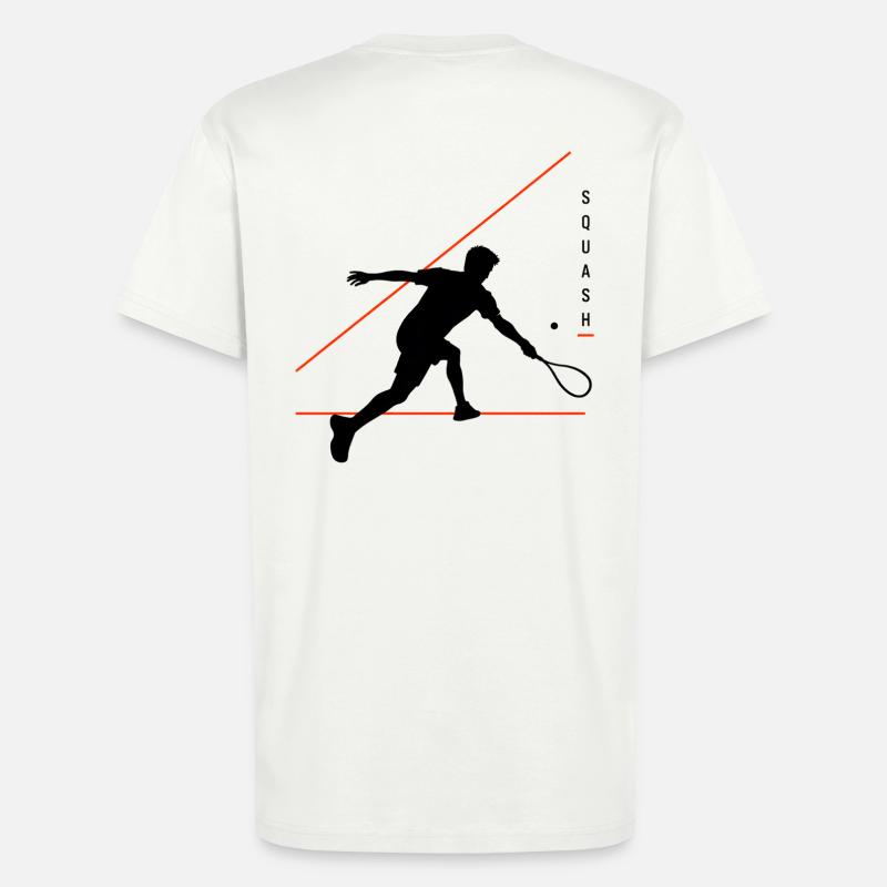 Squash Silhouette mit Neonlinien - T-Shirt - made by SPREAD - OFF WHITE
