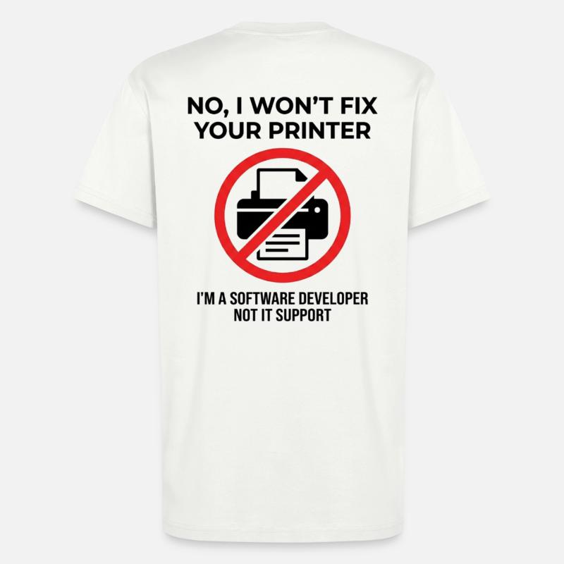 Programmer: not IT support - T-Shirt - made by SPREAD - OFF WHITE