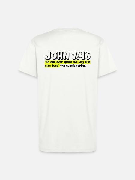 John 7:46 | Bible Quote - T-Shirt - made by SPREAD - OFF WHITE