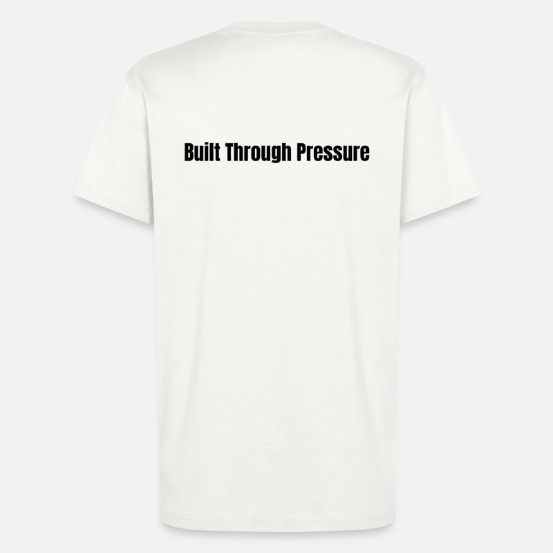 Construit par pression l LateNightGrind - T-shirt bio décontracté fabriqué en UE - OFF WHITE