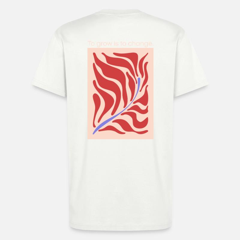 Growth through change – leaf shape pattern - T-Shirt - made by SPREAD - OFF WHITE