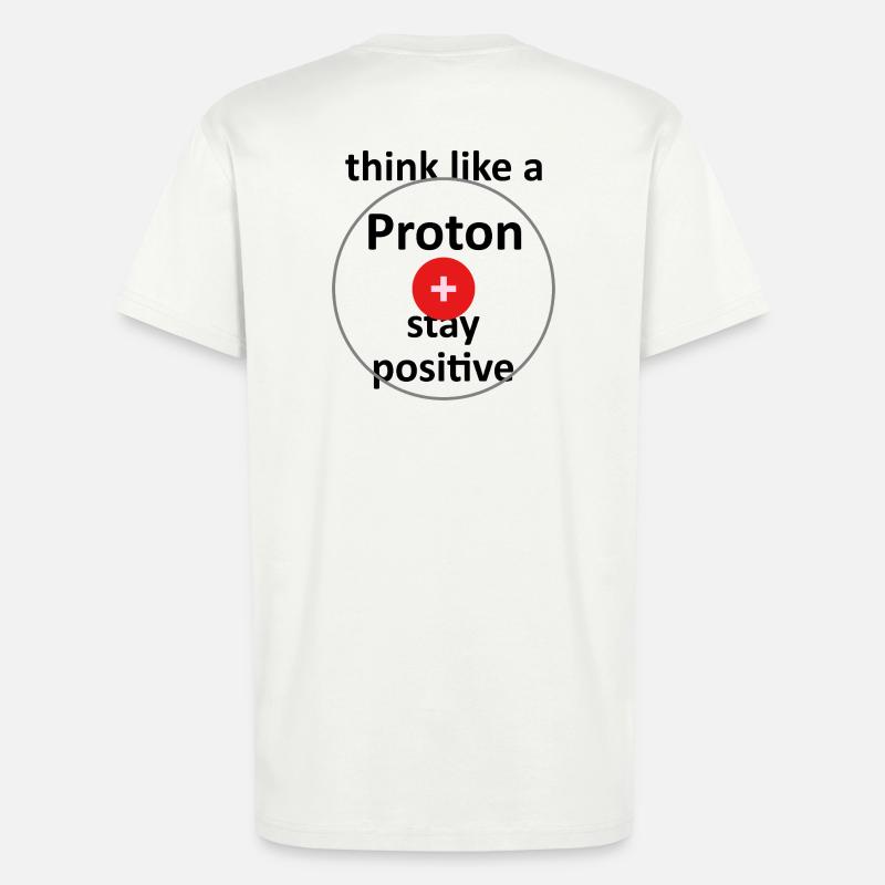 Unispruch "like a proton" Geschenk, Studenten - T-Shirt - made by SPREAD - OFF WHITE