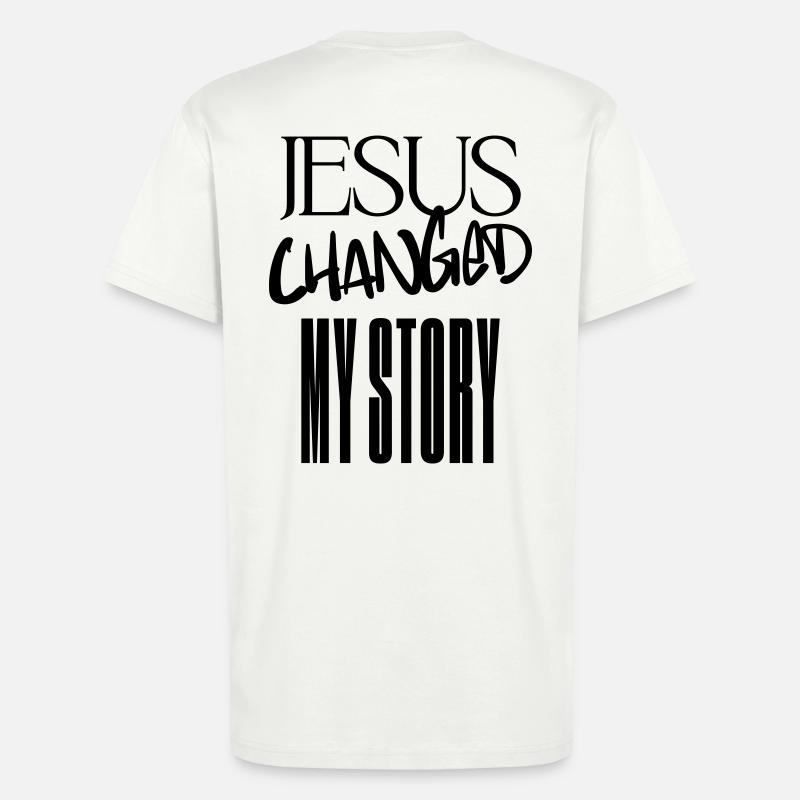 Jesus hat meine Geschichte verändert - T-Shirt - made by SPREAD - OFF WHITE
