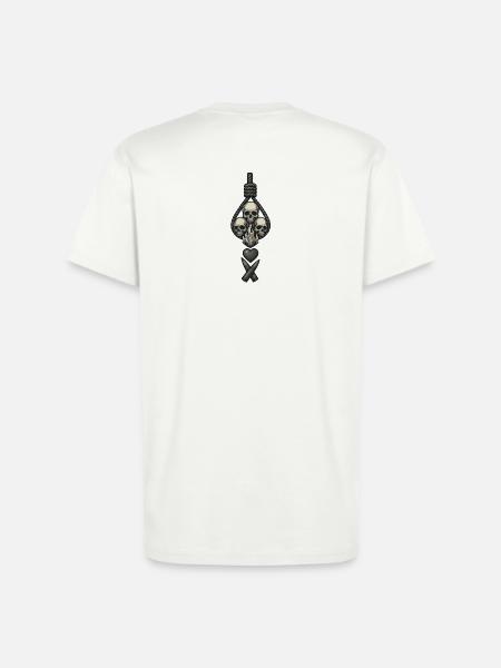Avi Collection – Skulls & Flame - T-Shirt - made by SPREAD - OFF WHITE