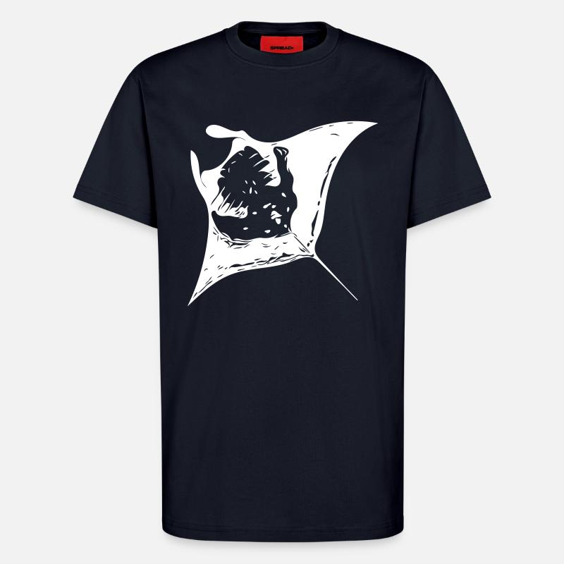 Manta Ray - devil rays - T-Shirt - made by SPREAD - DARK NAVY
