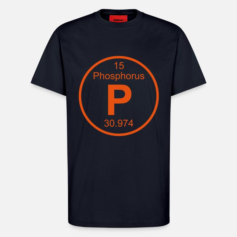 Phosphorus (P) (element 15) - T-Shirt - made by SPREAD - DARK NAVY