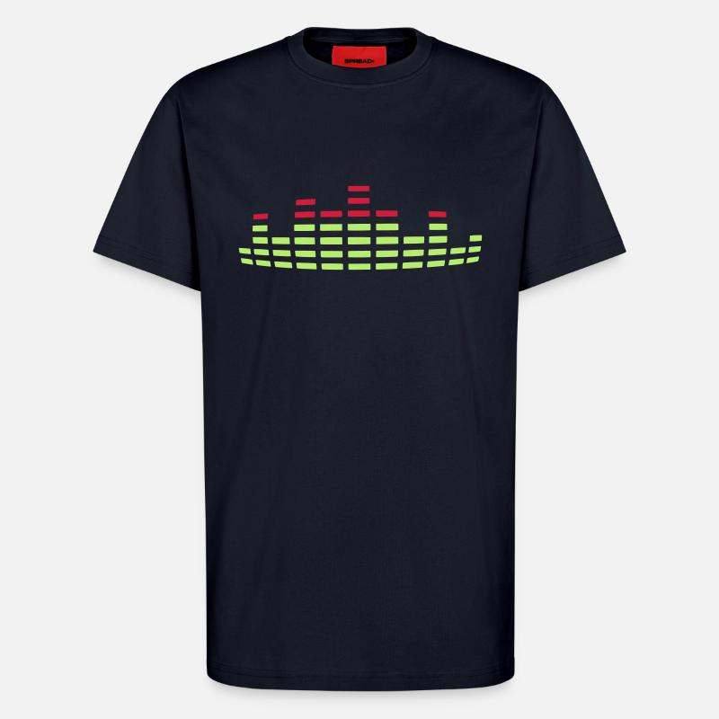 EQ Equalizer Analyser 3D - T-Shirt - made by SPREAD - DARK NAVY