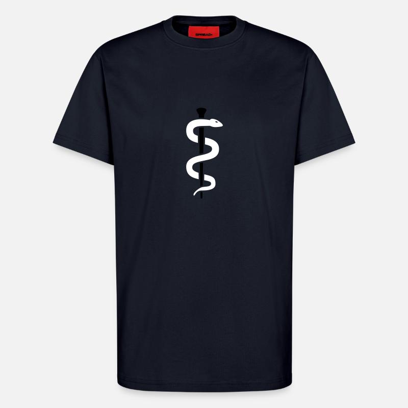 aeskulap_natter_2c - T-Shirt - made by SPREAD - DARK NAVY