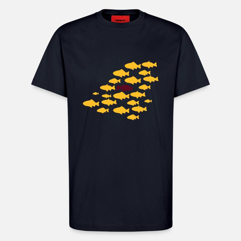 Gegen den Strom Schwimmen - T-Shirt - made by SPREAD - DARK NAVY