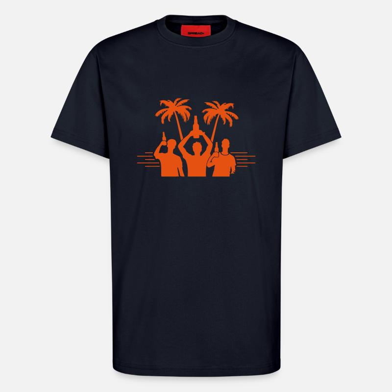 Fête Vacances à la plage - T-shirt bio décontracté fabriqué en UE - DARK NAVY