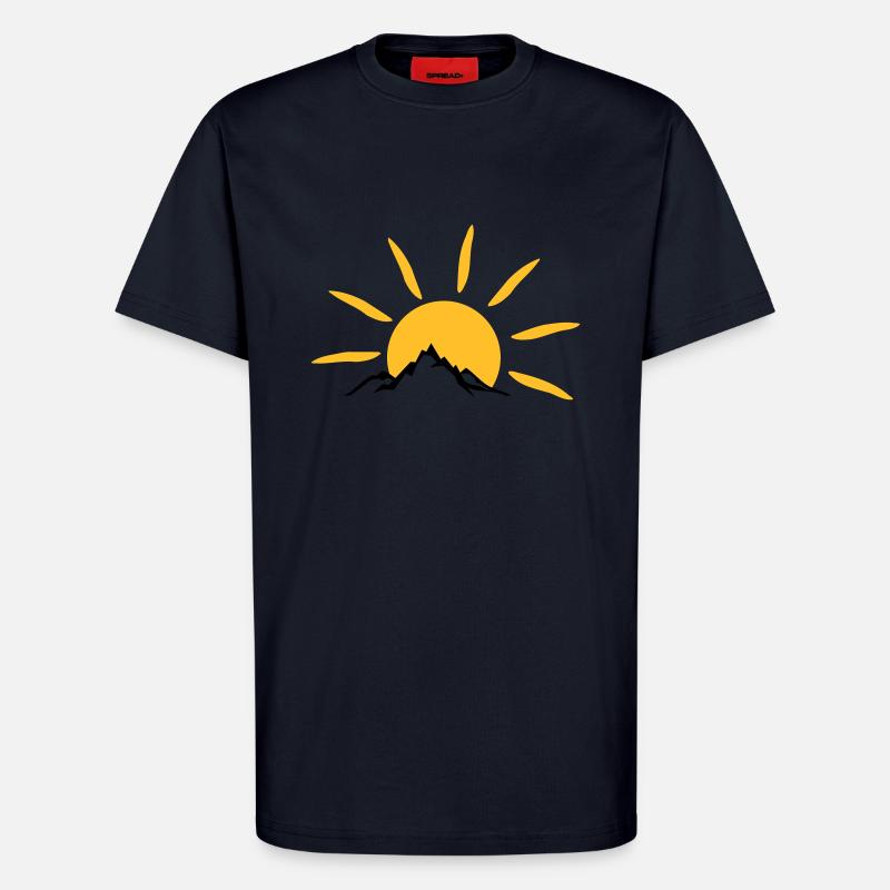 Landschaft - Berge Sonne - T-Shirt - made by SPREAD - DARK NAVY