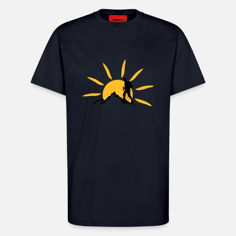 Freizeit - Berge Wanderer - T-Shirt - made by SPREAD - DARK NAVY