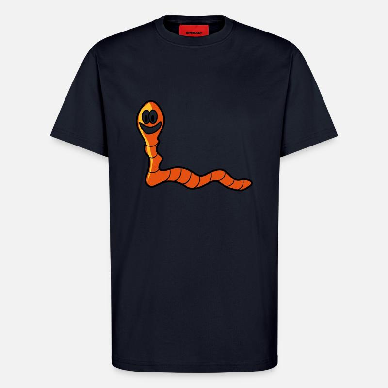 Regenwurm Wurm - T-Shirt - made by SPREAD - DARK NAVY