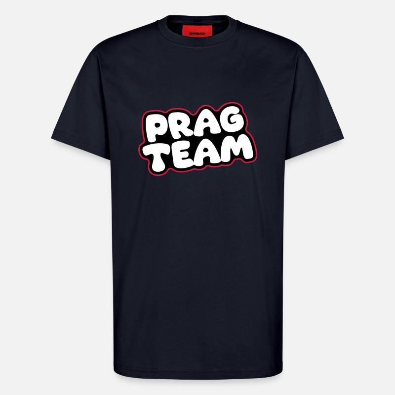 L’équipe de Prague - T-shirt bio décontracté fabriqué en UE - DARK NAVY