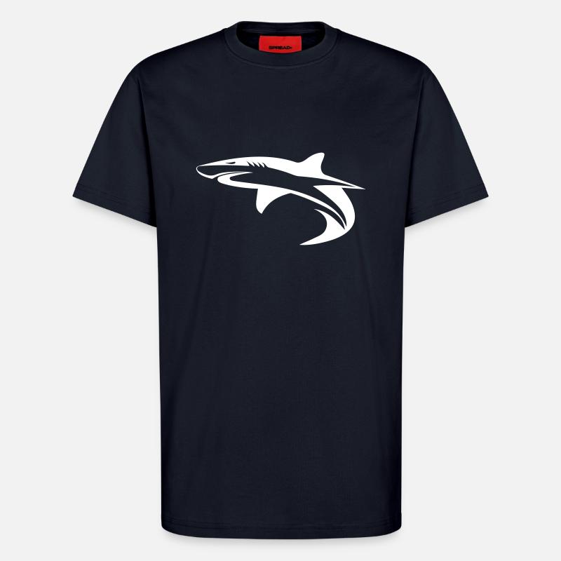 Shark - Vector Geometry Design - T-Shirt - made by SPREAD - DARK NAVY