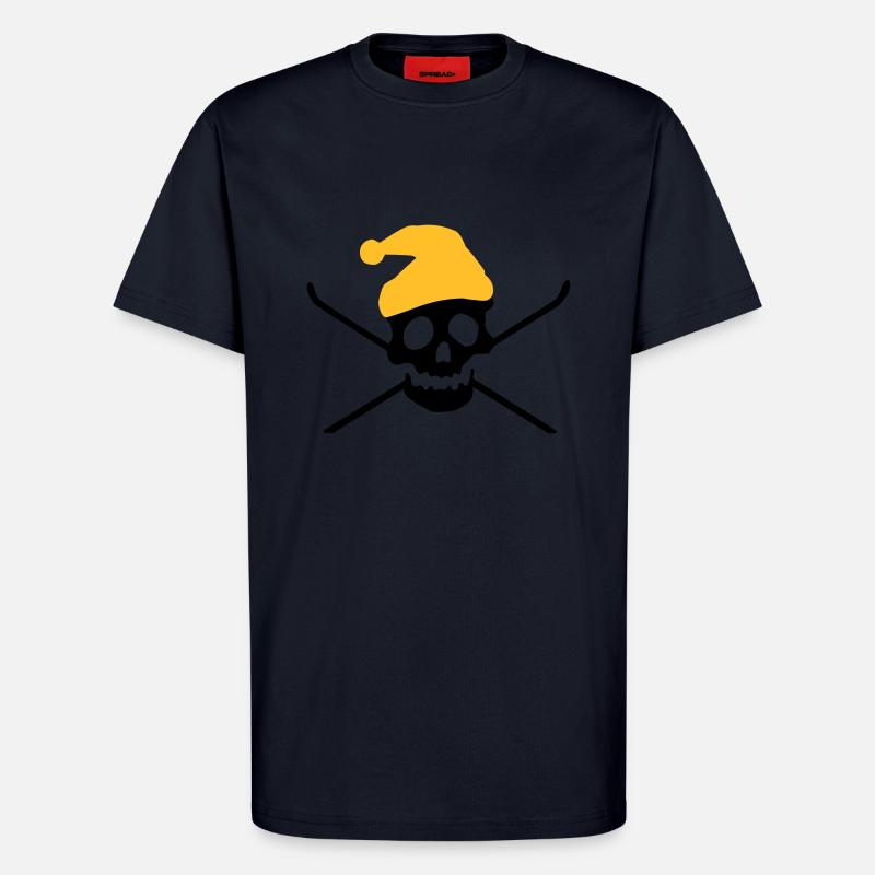 Ski - T-shirt bio décontracté fabriqué en UE - DARK NAVY