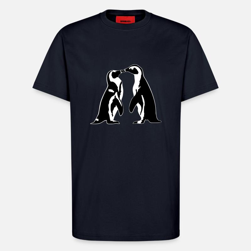 Penguins in love - T-Shirt - made by SPREAD - DARK NAVY