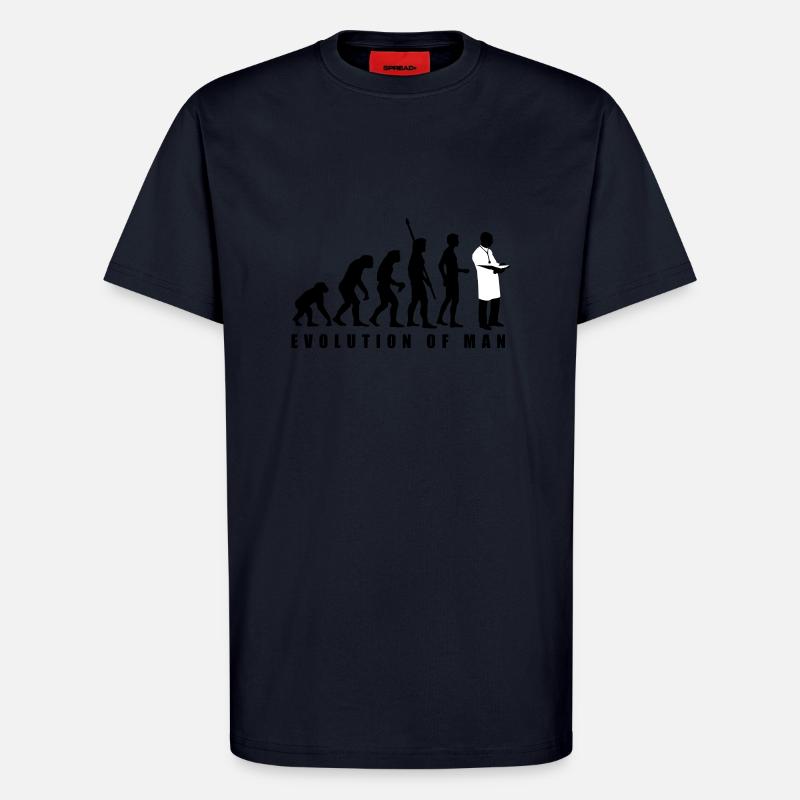 evolution_arzt_2c - T-Shirt - made by SPREAD - DARK NAVY
