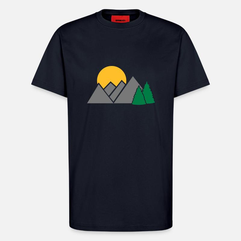 Mountains - T-Shirt - made by SPREAD - DARK NAVY