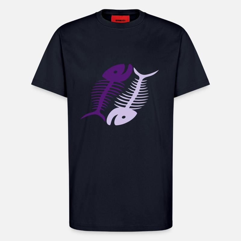 Smiling Fishbones - T-Shirt - made by SPREAD - DARK NAVY