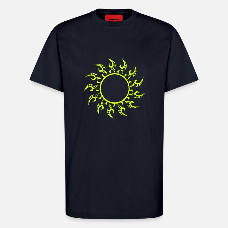 Sonne mit Farbänderungsmöglichkeit - T-Shirt - made by SPREAD - DARK NAVY