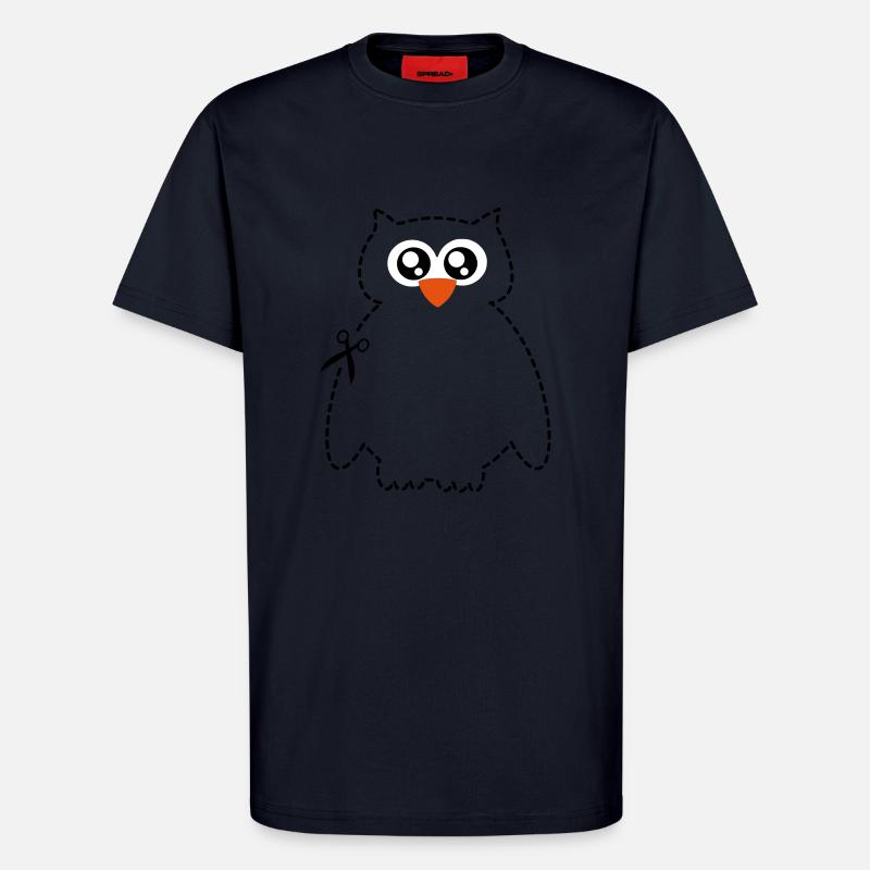 Cute scissors owl - T-Shirt - made by SPREAD - DARK NAVY