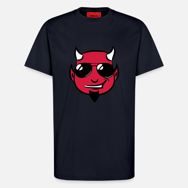 Devil deceitful goatee sunglasses - T-Shirt - made by SPREAD - DARK NAVY