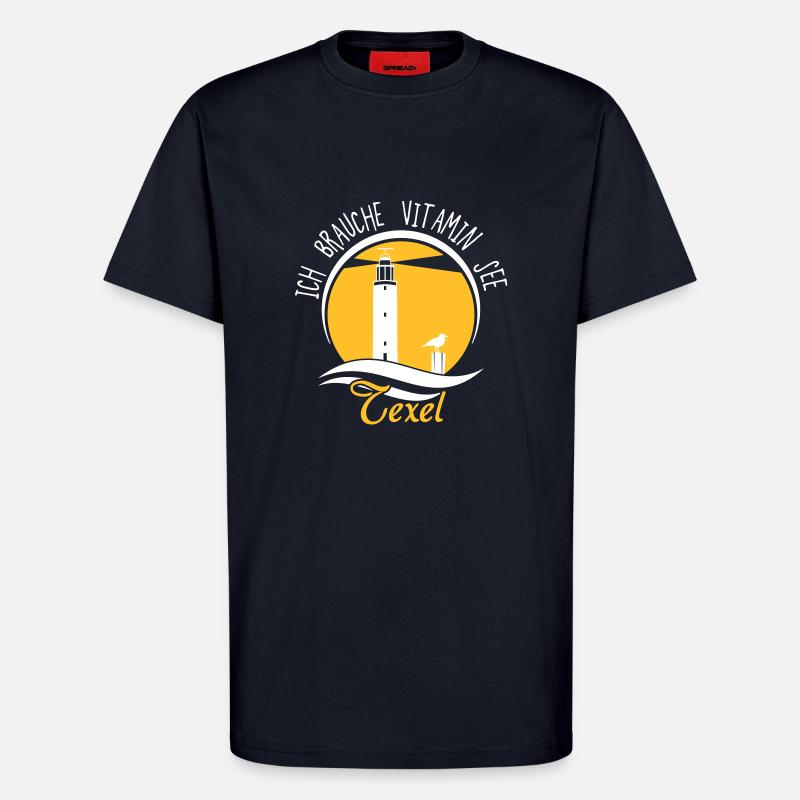 Vitamin See Texel_Leuchtt - T-Shirt - made by SPREAD - DARK NAVY