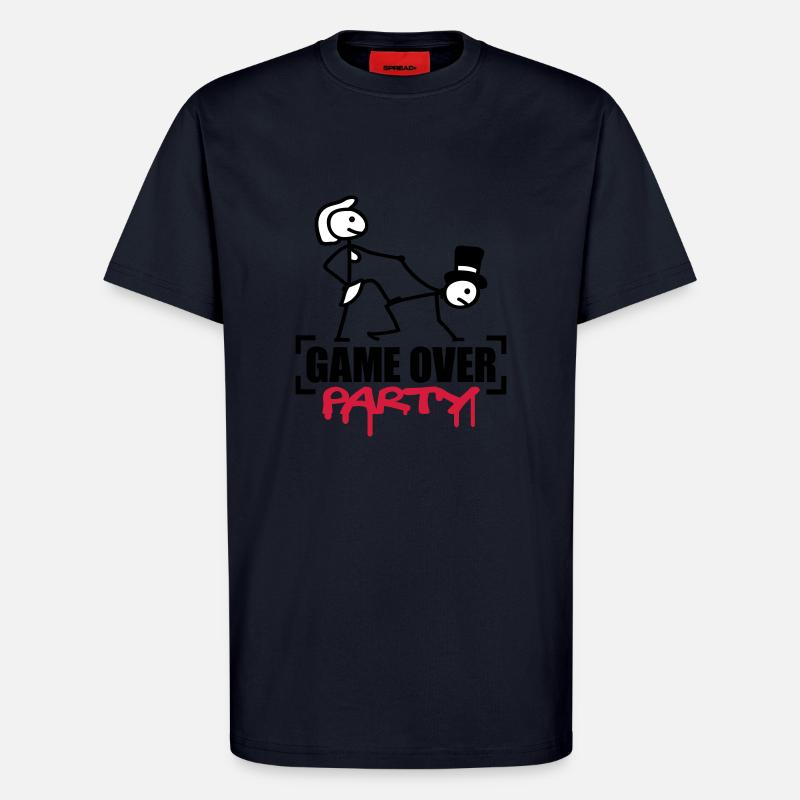 Game Over Party - T-shirt bio décontracté fabriqué en UE - DARK NAVY