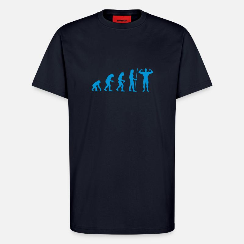 evolution_bodybuilding2 - T-Shirt - made by SPREAD - DARK NAVY