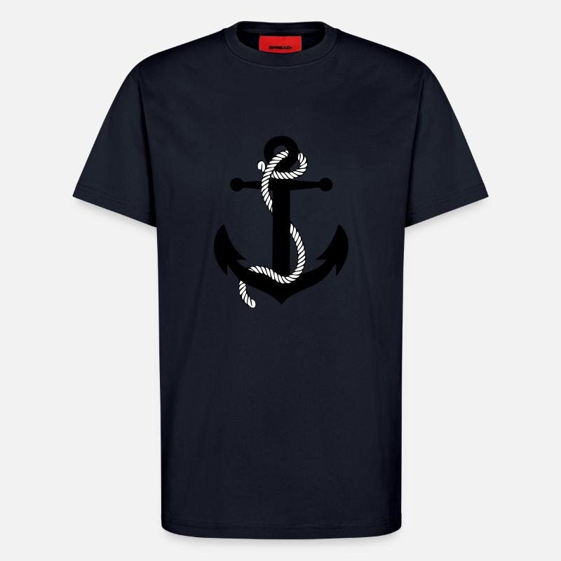 Anker mit Seil v2 - T-Shirt - made by SPREAD - DARK NAVY