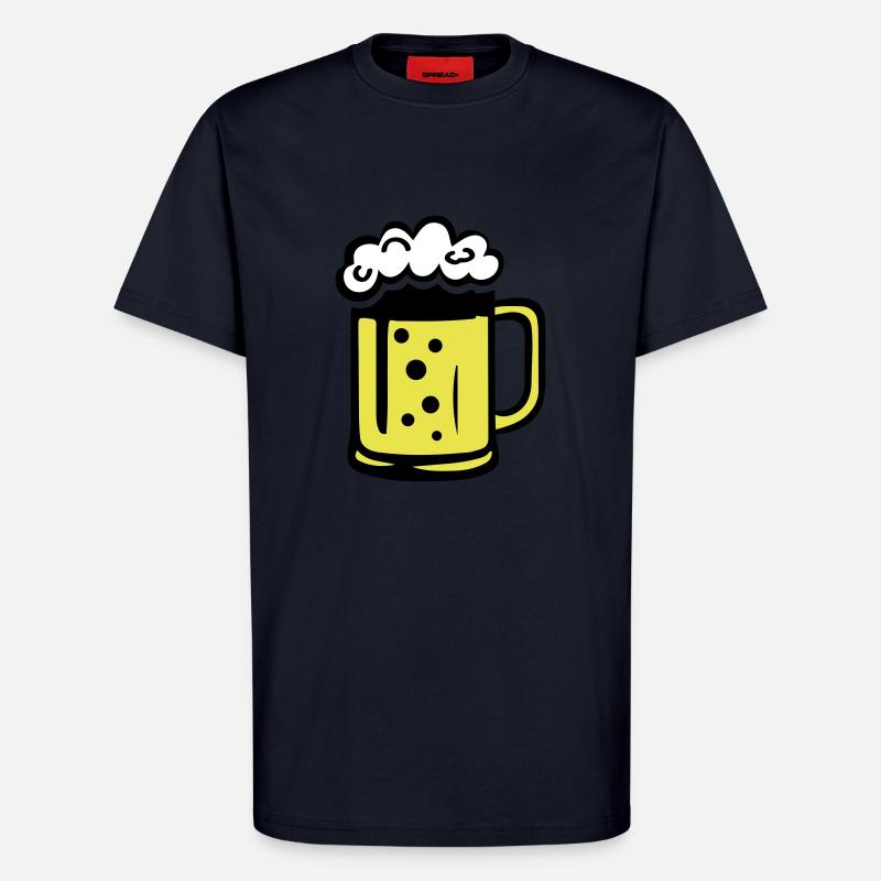 Bier Comic - T-Shirt - made by SPREAD - DARK NAVY