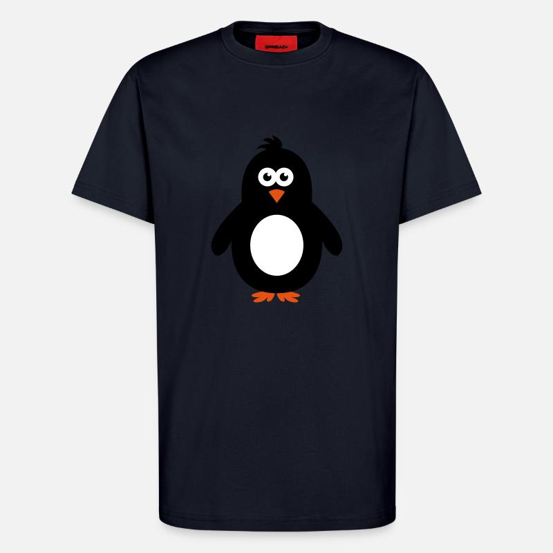 pinguin - T-shirt bio décontracté fabriqué en UE - DARK NAVY