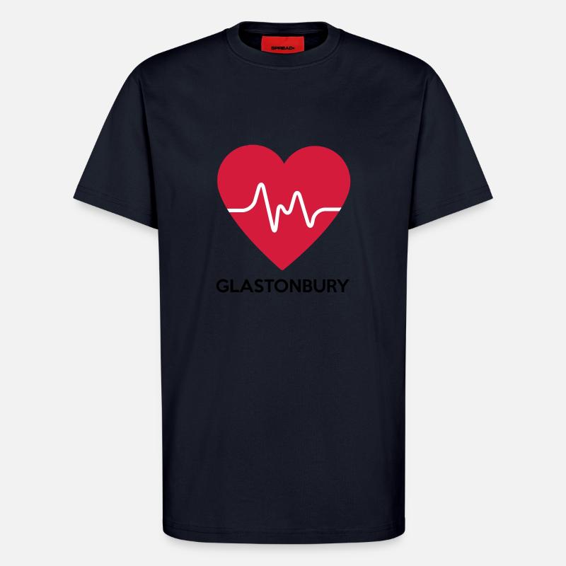 Herz Glastonbury - T-Shirt - made by SPREAD - DARK NAVY