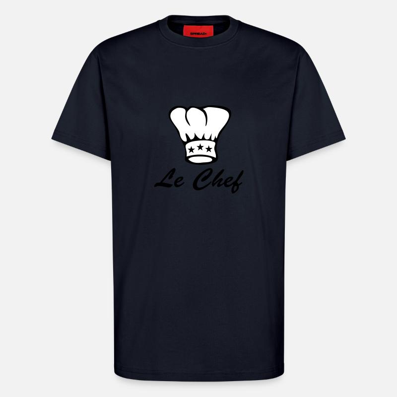 cuisinier - bouchon - chef - T-shirt bio décontracté fabriqué en UE - DARK NAVY