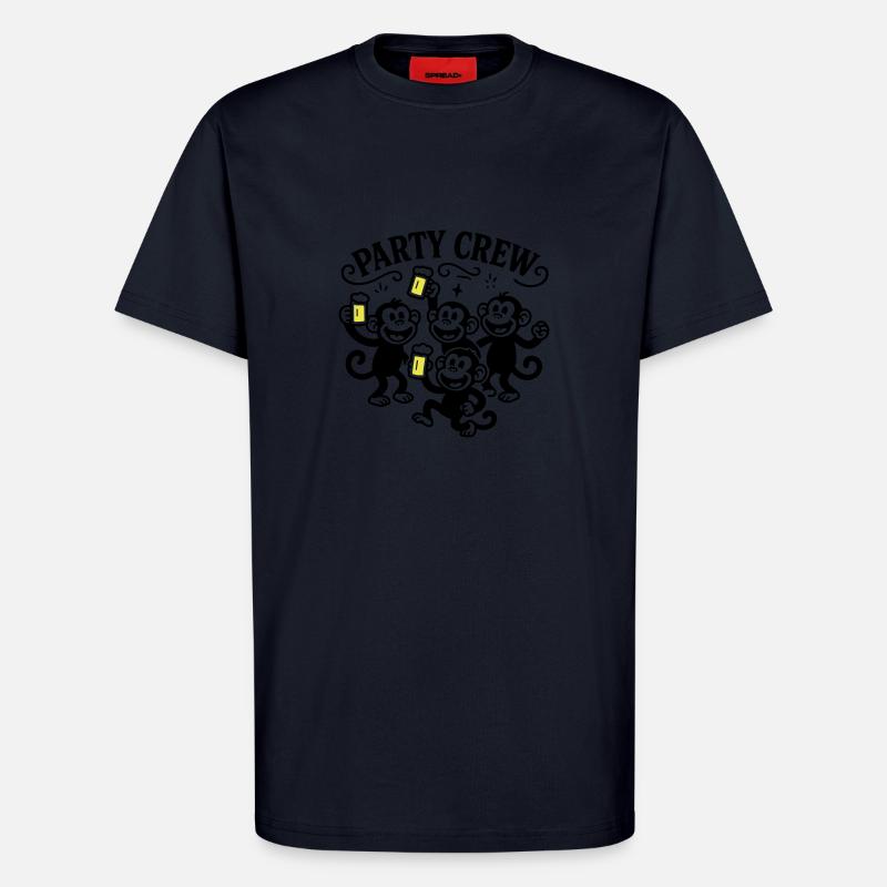 Party Crew Affe Bier - T-Shirt - made by SPREAD - DARK NAVY