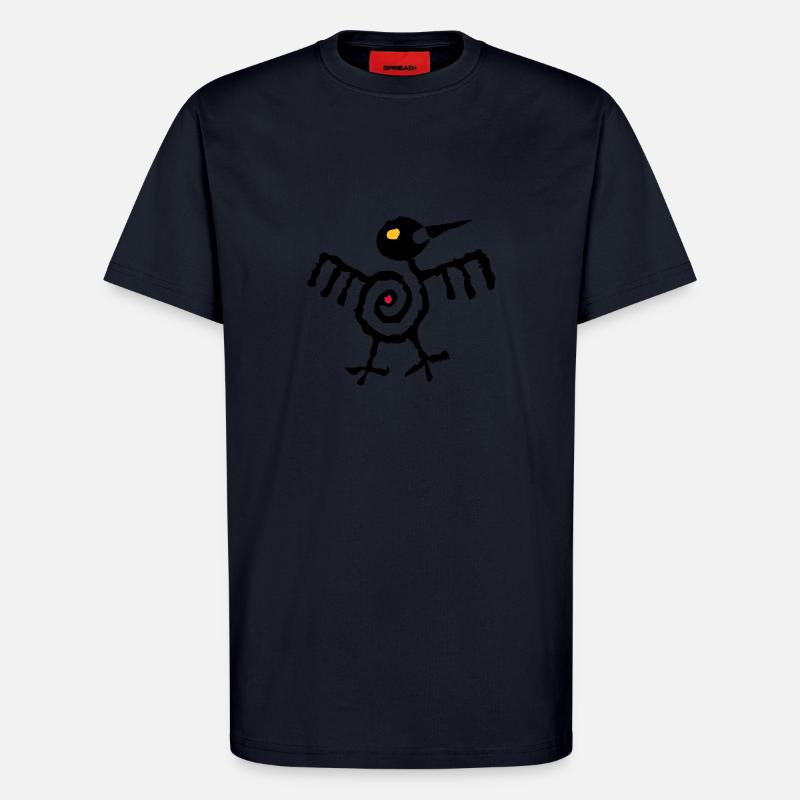 Fantasy Bird 01 - 2-farbig - T-Shirt - made by SPREAD - DARK NAVY