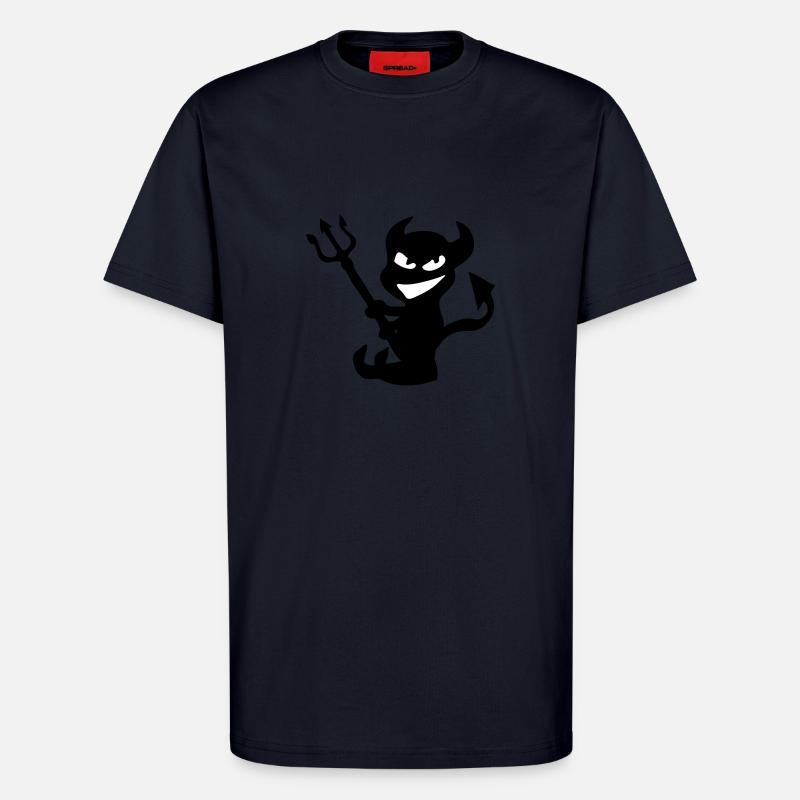 Smile evil with trident - T-Shirt - made by SPREAD - DARK NAVY