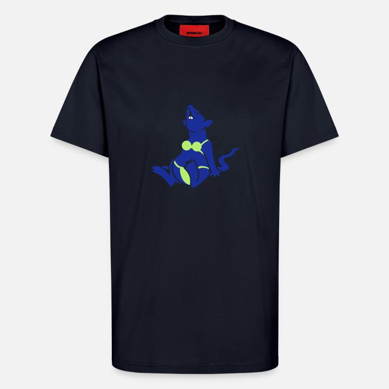 Strandratte / rat at the beach (3c) - T-Shirt - made by SPREAD - DARK NAVY