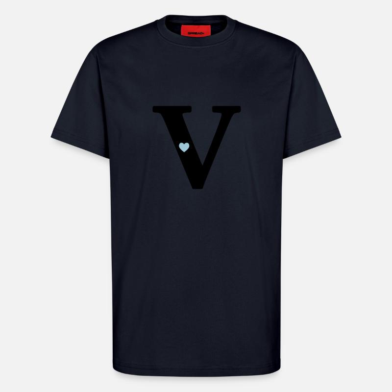 point V, initial point - T-Shirt - made by SPREAD - DARK NAVY