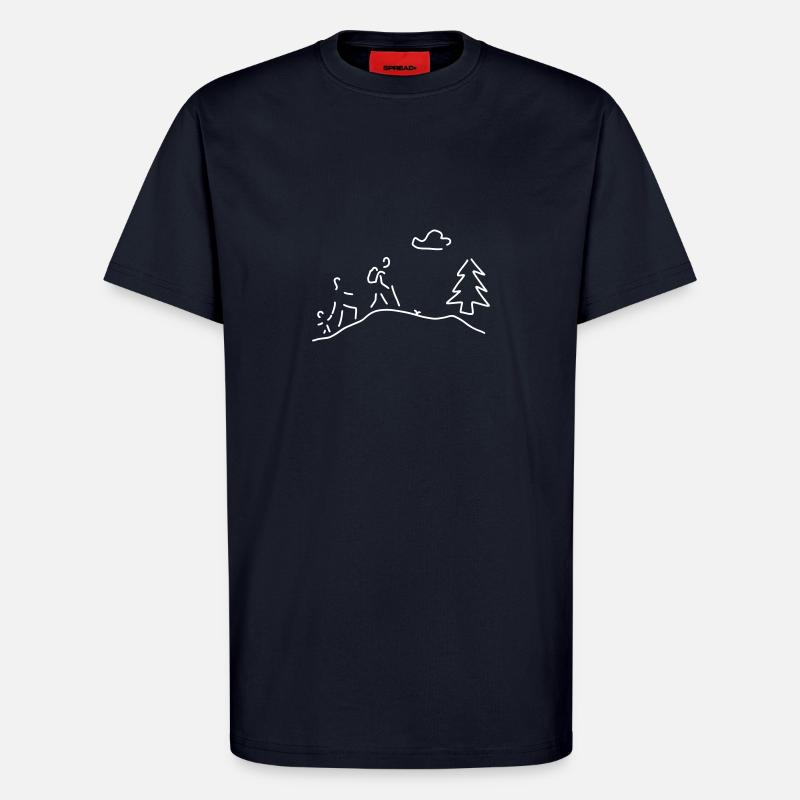 wandern oder walking - T-Shirt - made by SPREAD - DARK NAVY