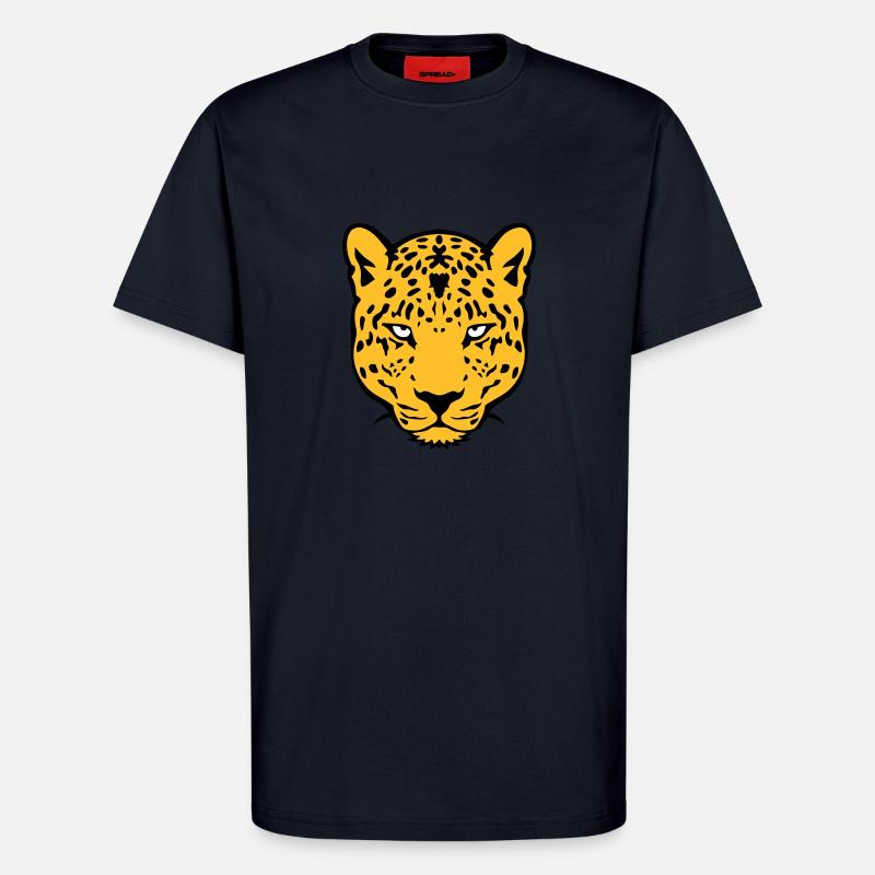 Leoparden wildes Tier 30 - T-Shirt - made by SPREAD - DARK NAVY