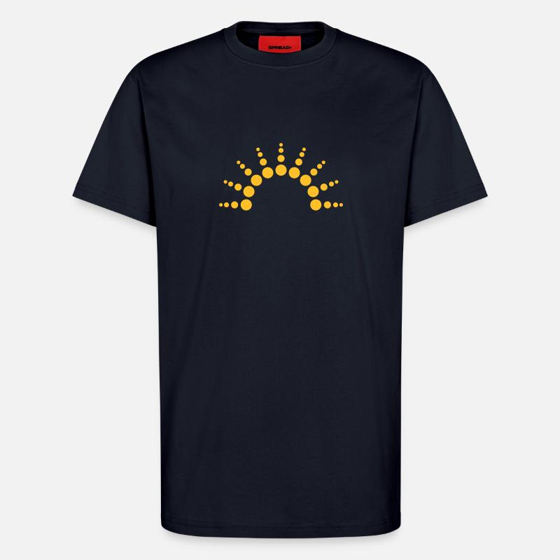 Half-circle circles points Sun logo - T-Shirt - made by SPREAD - DARK NAVY