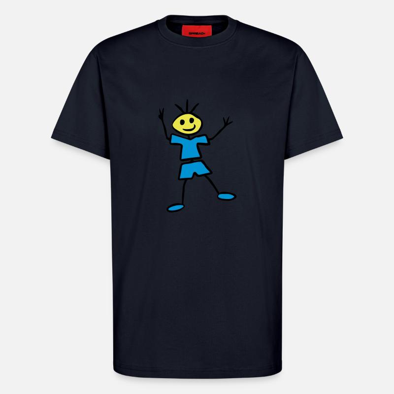 Strichmännchen - T-Shirt - made by SPREAD - DARK NAVY
